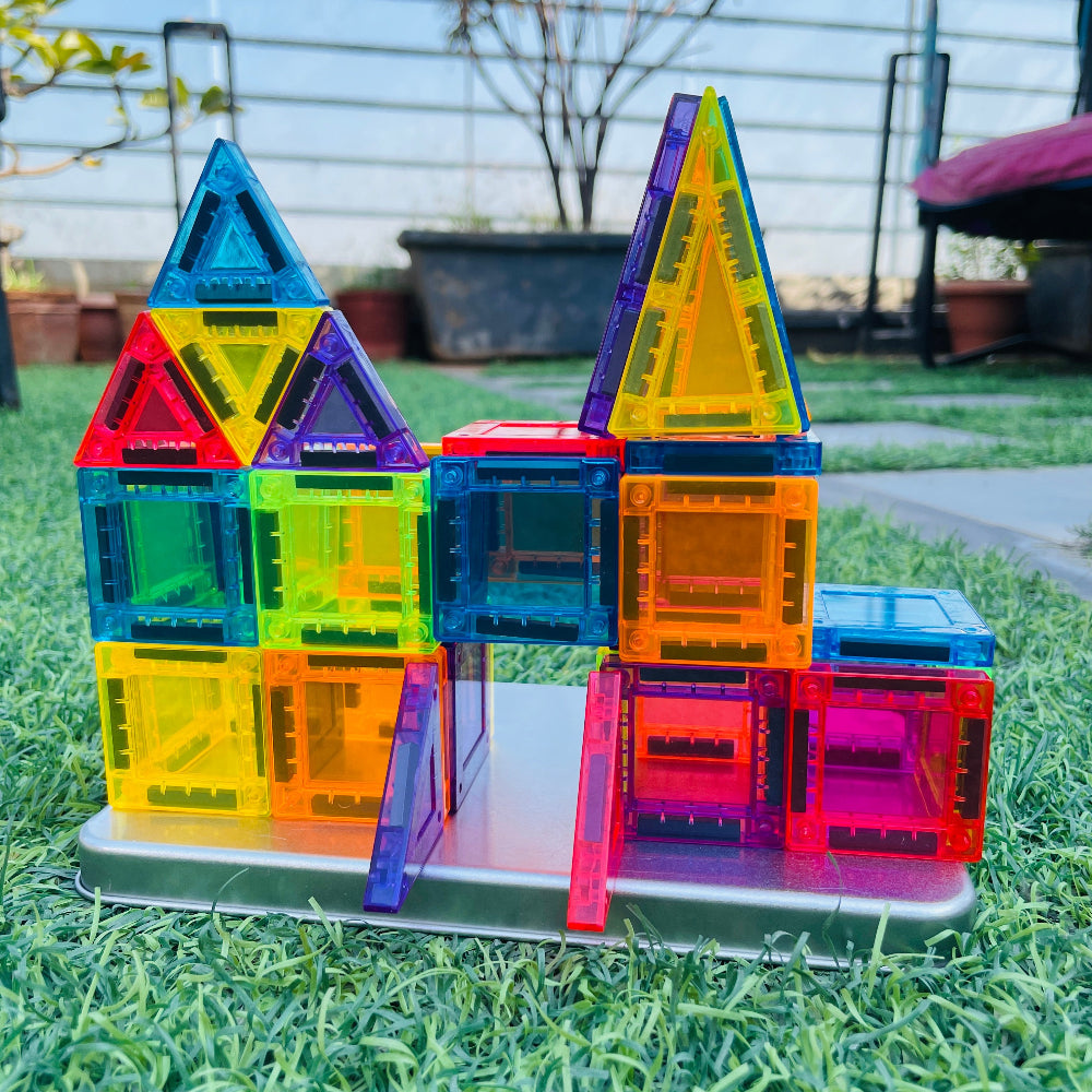 Open Ended MiniMag Travel Magnetic Tiles -38 Piece