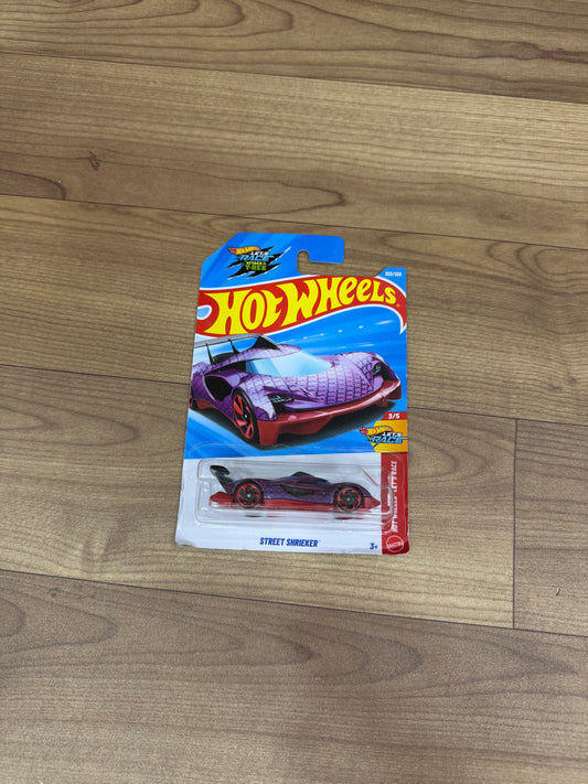 SINGLE HOTWHEELS CAR- STREET SHRIEKER- PURPLE