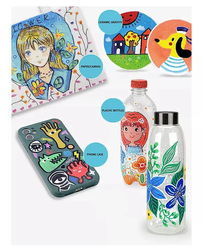 Acrylic Art Marker Set – (48 pieces – Multicolor) - Girls & Boys