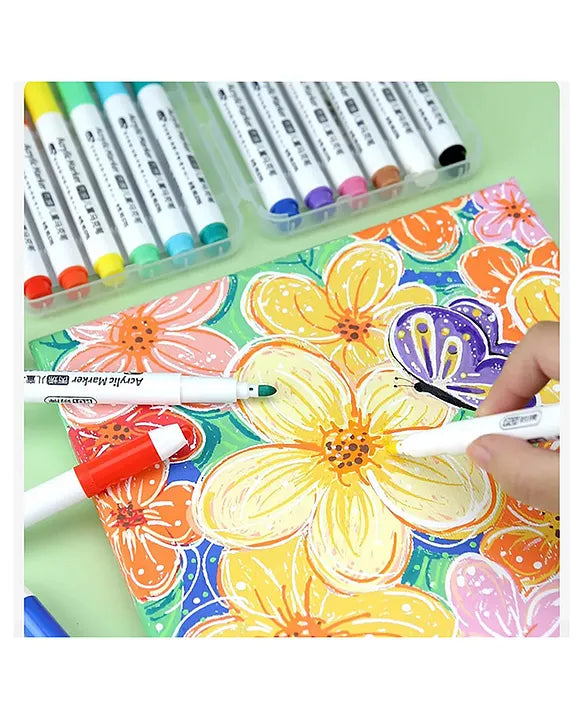 Acrylic Art Marker Set – (48 pieces – Multicolor) - Girls & Boys