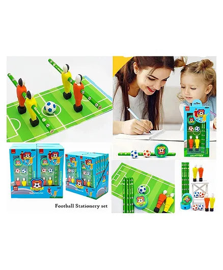 Football Theme Stationery Set includes Pencils Erasers & Sharpener Writing Set