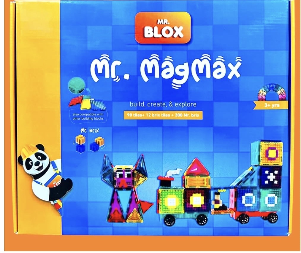 Mr. Blox- Mr.Magmax (90+12BRIX TILES+ MR. BRIX 300)