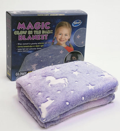 Premium Super Soft Warm Cozy Furry Blanket Glow in The Dark (6ft x 6ft)