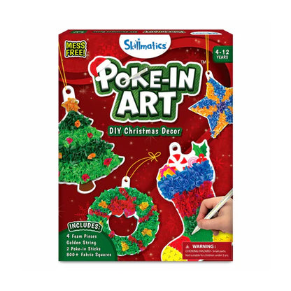 Poke-in Art: DIY Christmas Decor | No Mess Art for Kids (ages 4-9)