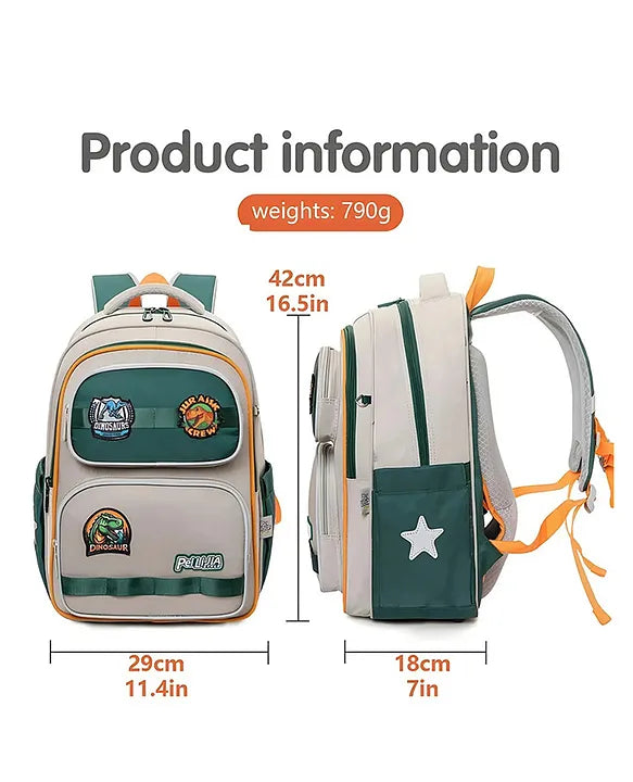 16.5 Inches Dinosaur Theme Backpack For Kids With Adjustable Straps Premium bag pack