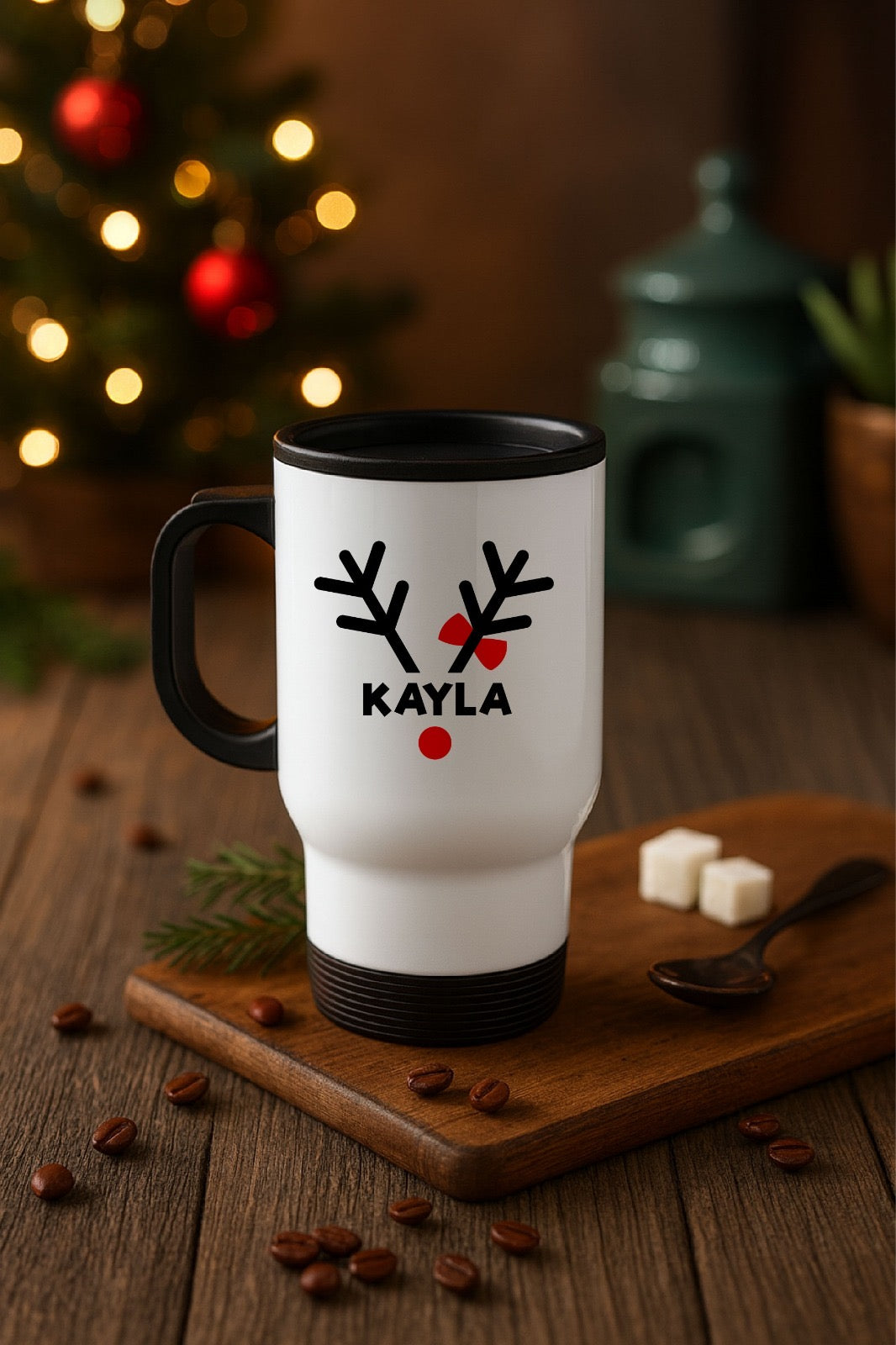 Personalised Christmas Travel Mug