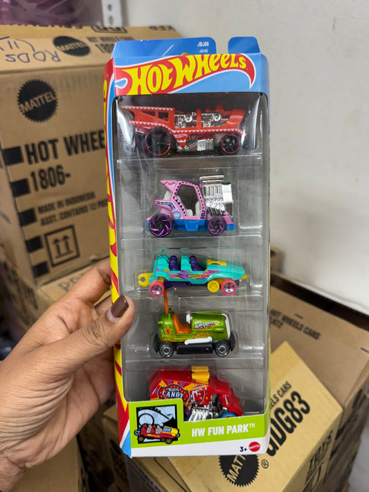 Hot Wheels 2026 Diecast Cars - Pack of 5- HW Fun Park