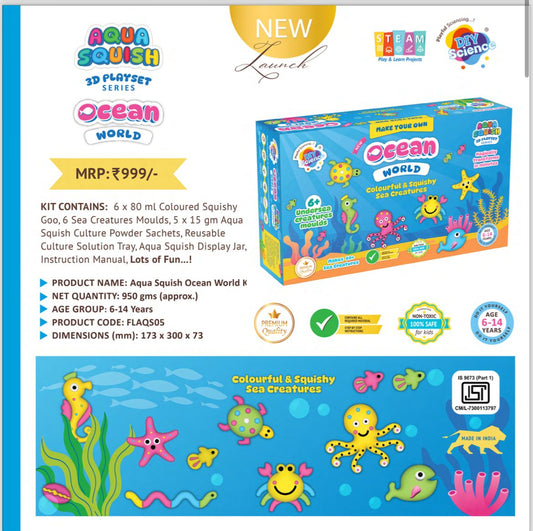 Diy Science Aqua Squish Kit- Ocean World, Jungle Safari