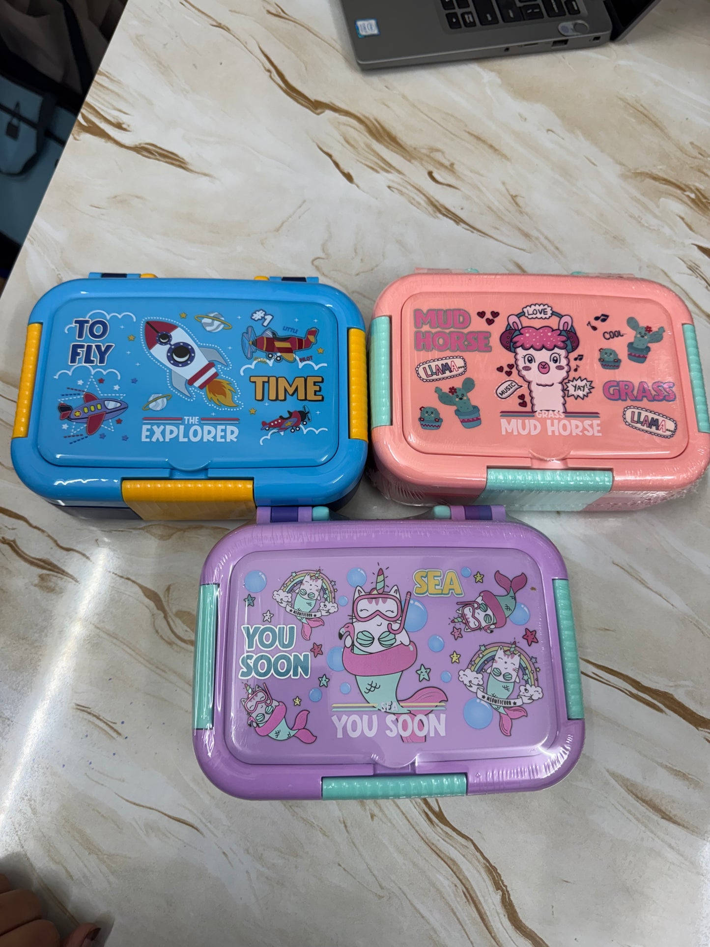 New Stainless Steel Bento Box- Cartoon Prints