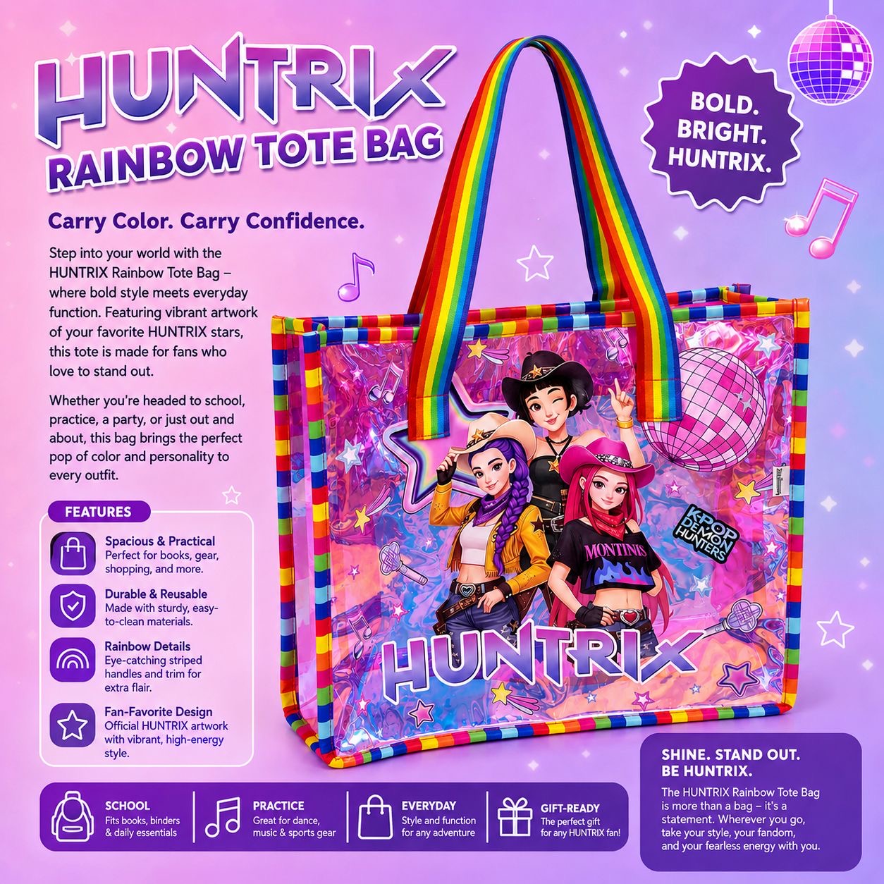 New Holographic Tote Bags