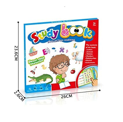 Interactive Sound Book for Kids (Ages 2–7) – Learn Alphabets, Numbers, Shapes & Phonics | Educational Talking Book with Music & Touch Features | Multicolor Learning Toy for Toddlers