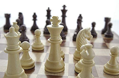 World Champions Chess Set With Rollable Matt BoardBlack and White Tournament Chess Set Professional Chess Vinyl Game with Solid Plastic Pieces Set for Professional Chess Players - Black and White