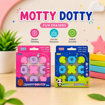 Notty Dotty Tic Tac Toe Puzzle Eraser Set