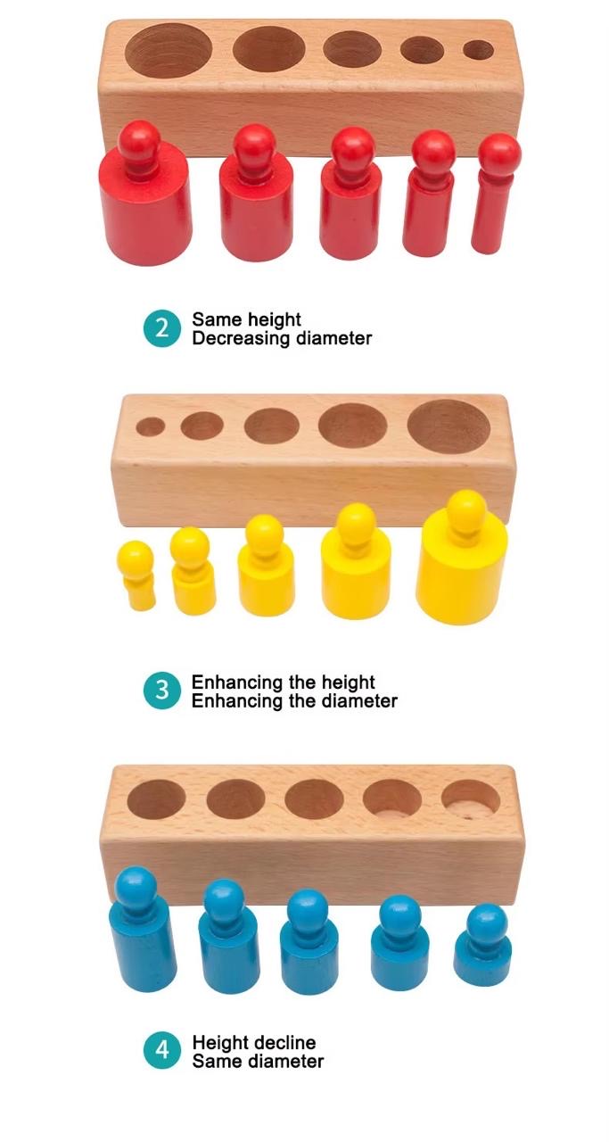 Wooden Knob Cylinders