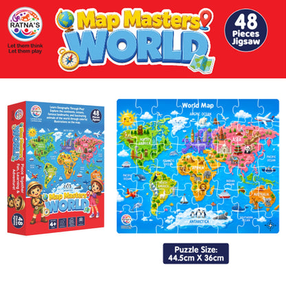 🗺️ MAP MASTERS OF WORLD JIGSAW PUZZLE 🗺️