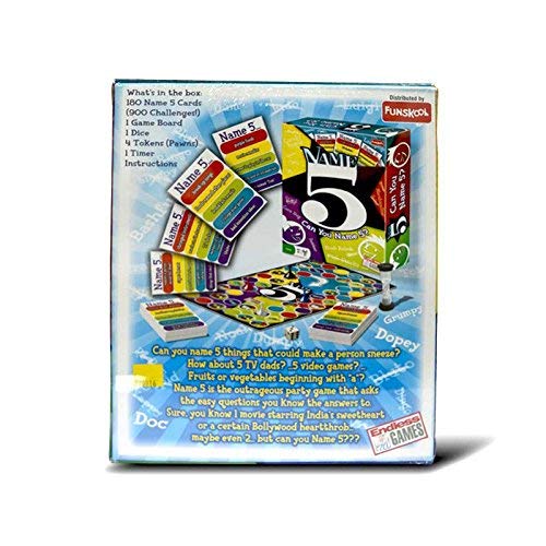 Funskool Original Name 5, Find 5 Names, Card Game for Kids, Educational, Fun & Engaging, 2-4 Players, Perfect for Family Game Nights, Multicolour, Gift Set for Kid, Age 8+ Years