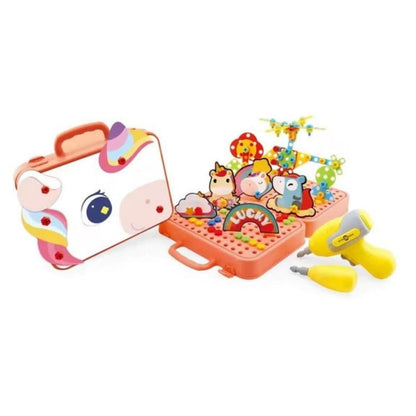 DIY Creative Puzzle Box, 232 Pieces Building Blocks Set, Educational Toy for Ages 3+