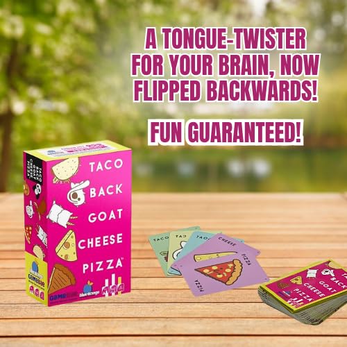 Funskool Taco Back Goat Cheese Pizza – Family Party Game & Travel Card Game | Great Gift for Kids, Teens & Adults | Ages 8+ | 2-8 Players I Taco Cat Goat Cheese Pizza On The Flip Side.