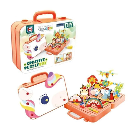 DIY Creative Puzzle Box, 232 Pieces Building Blocks Set, Educational Toy for Ages 3+