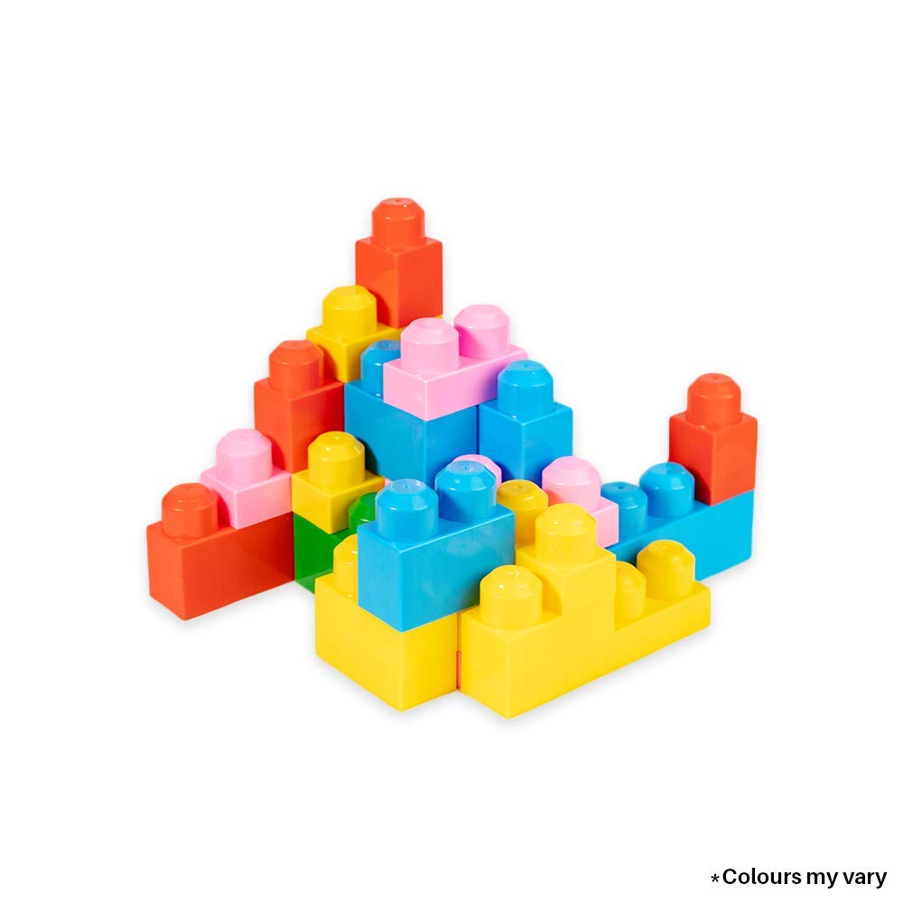 RATNA'S Giant Blocks Big Building Bag with Big Building Blocks, Building Toys for Toddlers (100 Pieces)