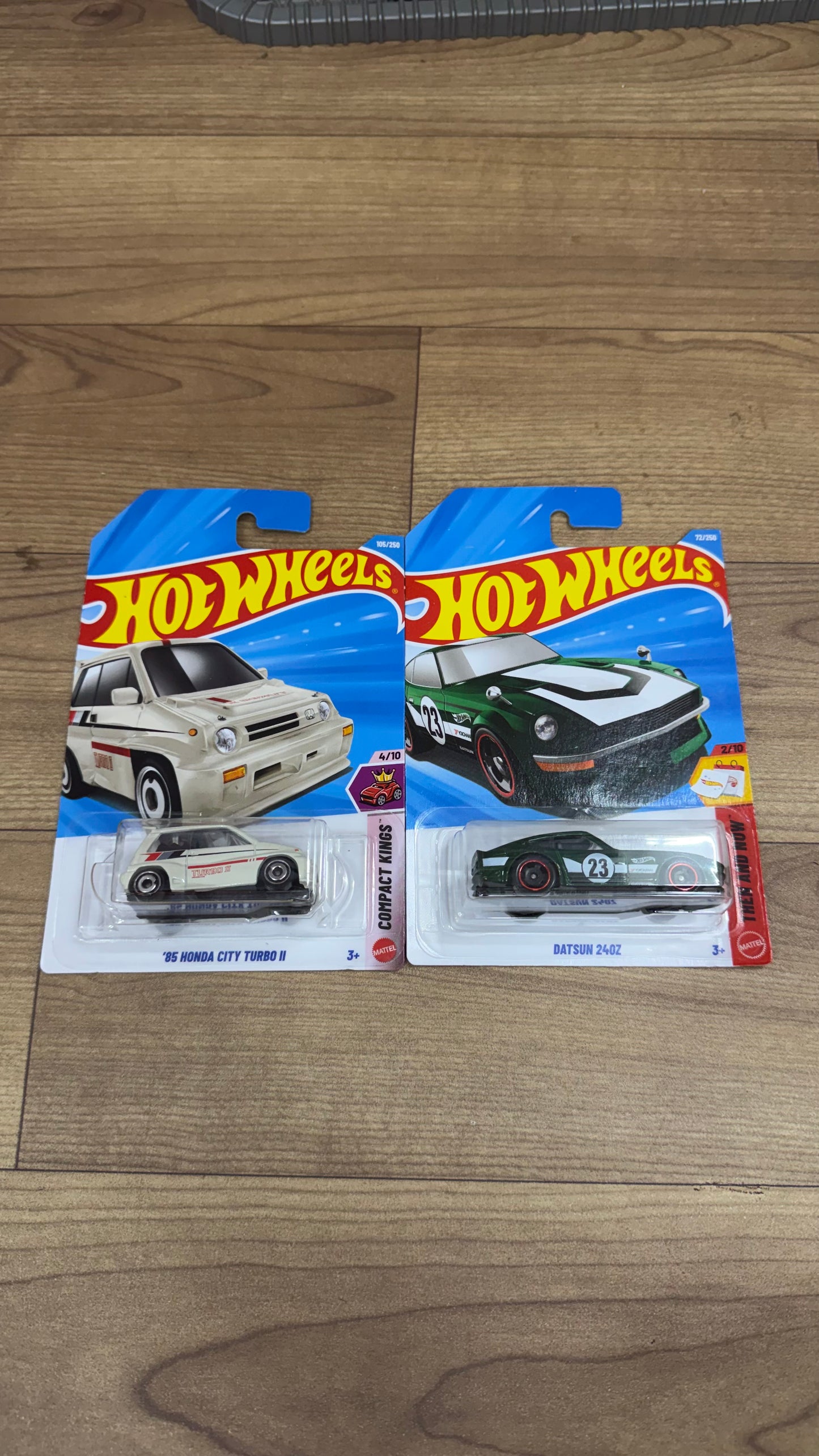85 HONDA CITY TURBO II and DATSUN 240z- SINGLE HOTWHEELS