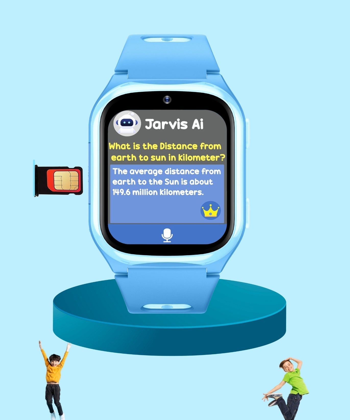 Spiky Chimera Android Smartwatch with Built in Jarvis AI | Smartwatch for Boys and Girls