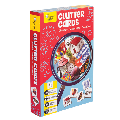 Clever Cubes Clutter Cards | Memory Game for Kids |