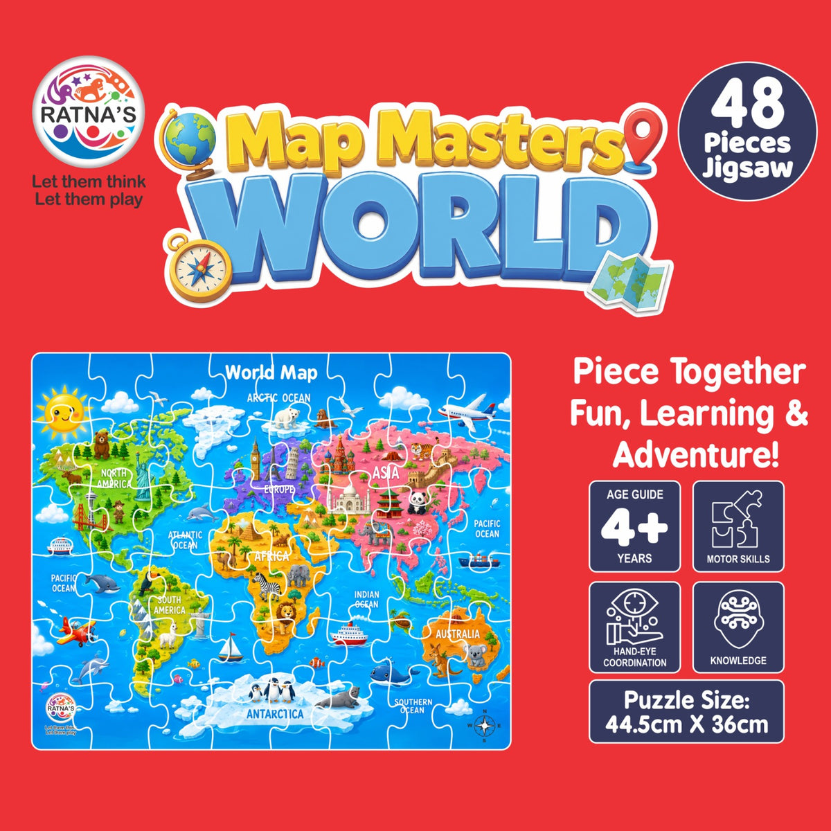 🗺️ MAP MASTERS OF WORLD JIGSAW PUZZLE 🗺️