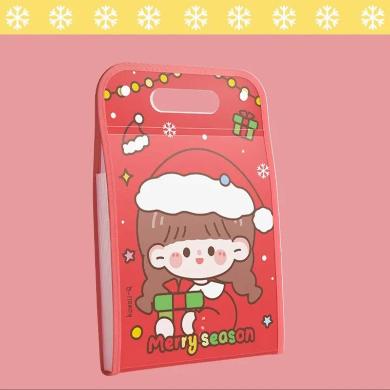 Christmas A4 Merry Season 13-Layer Large Capacity Folder