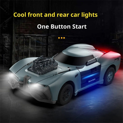2PCS Crazon PZ24241A RTR 2.4G RC Car Battle Crash Racing Three Speed Gears LED Light Remote Control Vehicles Models Toys Kids Children Gifts - Blue +Gold