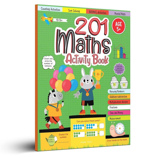 201 Maths Activity Book for kids