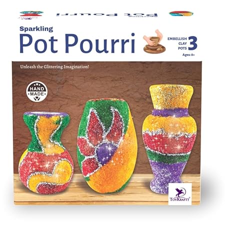 TOYKRAFTT Sand Art N Craft Pot Painting, DIY Painting Kit