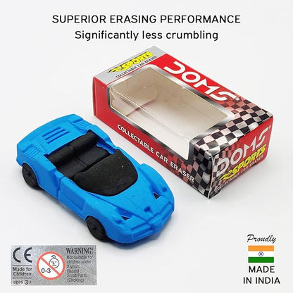 DOMS Non-Toxic Sports Car Shaped Eraser (Pack of 20)