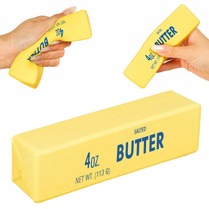 Butter Squishy Toy, Soft Slow Rising Squeeze Butter Squishy, Realistic Texture Sensory Play Toy, Fun Desk Toy for Kids, Teens & Adults (Small)