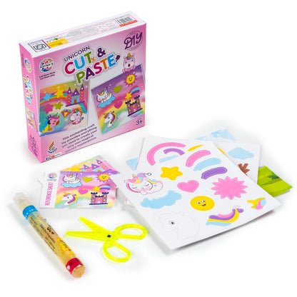 RATNA'S Unicorn Cut & Paste Art & Craft DIY Kit Preschool Activity for Kids & Toddllers