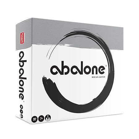 Funskool Abalone, Strategy Game, Board Game for Kids, Adults, Educational, 2 Players, 24 Black & White Marbles