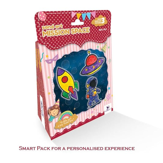 Toykraft Space-themed Return Gifts for Kids Birthday Party Bulk, Sand Art Mission Sandblast, DIY Kit for Kids Aged 3-5 Yr, Make 3 Sand Art Picture