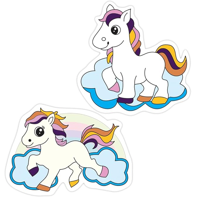 Toykraft Pony-themed Return Gifts for Kids Birthday Party Bulk, Pony Parade Sparkling Art DIY Kit for Kids 5-8 Year, Create Glitter & Sequin Art