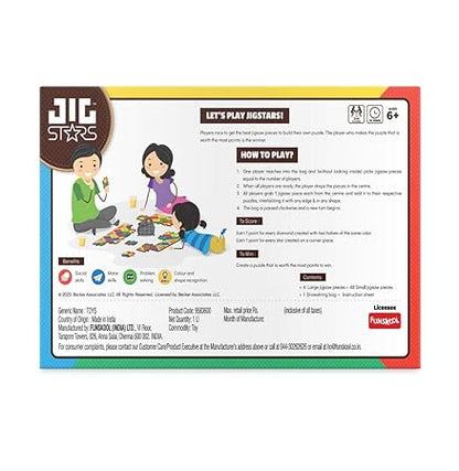 Funskool Games Kid Games, Jigstar, Fun Filled Family Game, A Unique Jigsaw Puzzle Game, 2-4 Players, Ages 6 and Above,