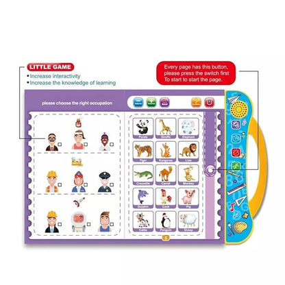 Interactive Sound Book for Kids (Ages 2–7) – Learn Alphabets, Numbers, Shapes & Phonics | Educational Talking Book with Music & Touch Features | Multicolor Learning Toy for Toddlers