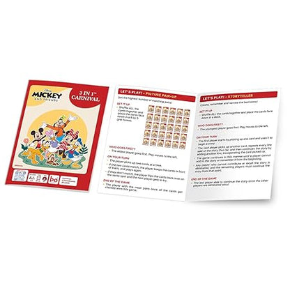 3 in Carnival Board & Card Game Mickey and Friends
