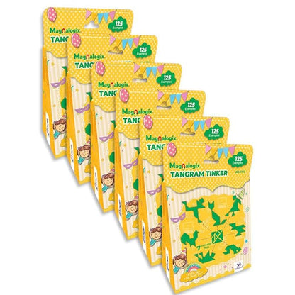 Toykraft Tangram Tinker DIY Kit for Kids 5-8 Year, Make 20+ Shapes Using 7 Magnetic Pieces