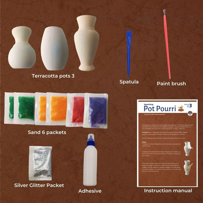 TOYKRAFTT Sand Art N Craft Pot Painting, DIY Painting Kit
