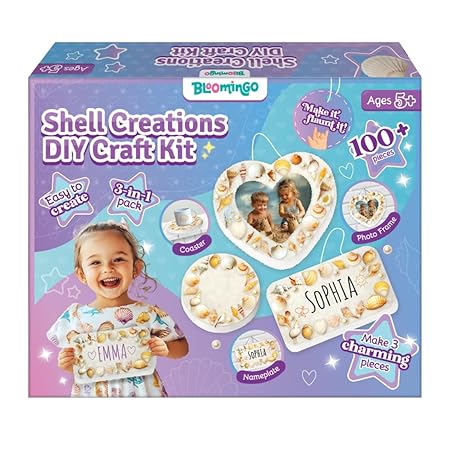 Bloomingo Art & Craft Kit for Shell Creations DIY Craft Kit