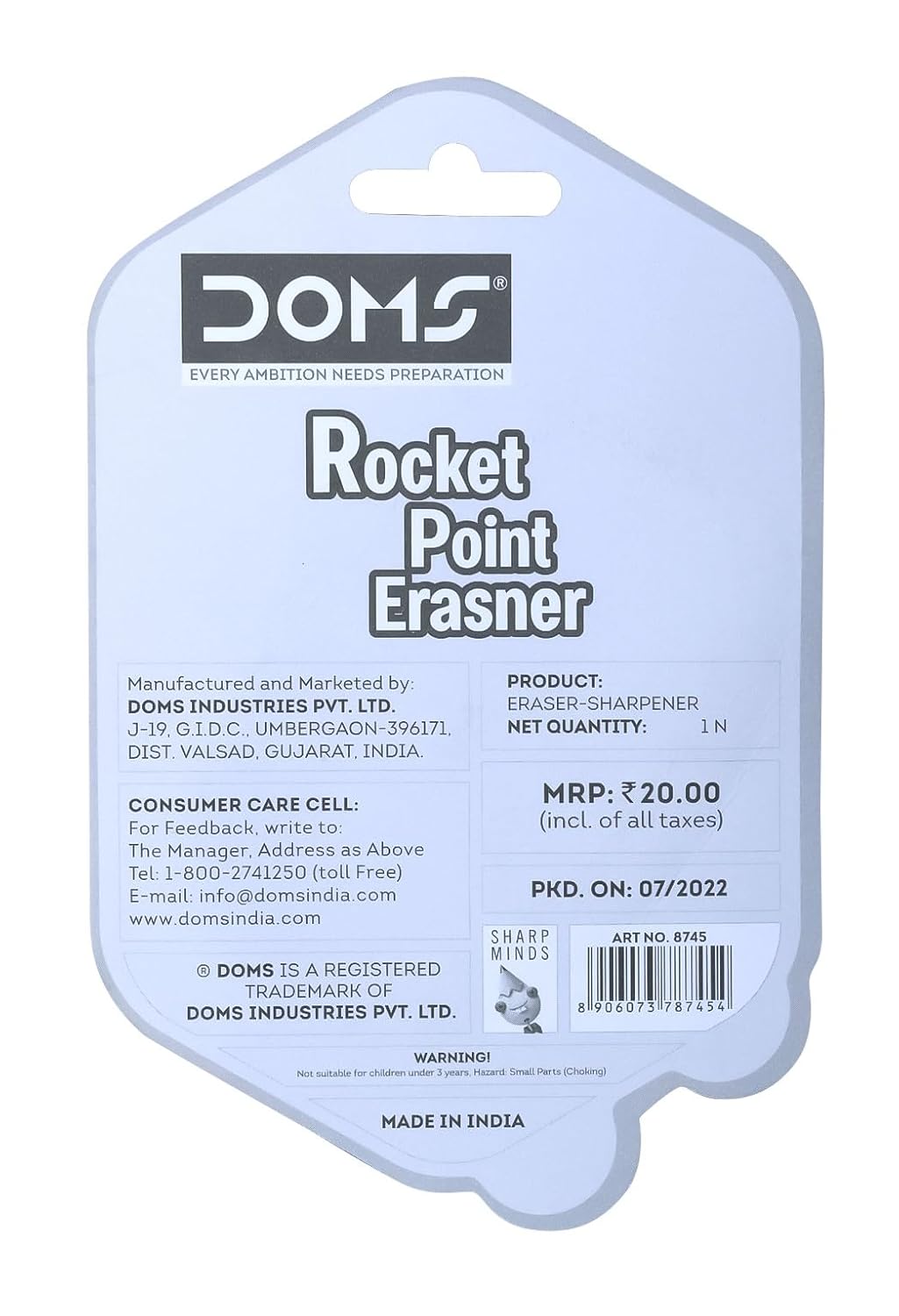 Doms Non Toxic Rocket Point Erasner