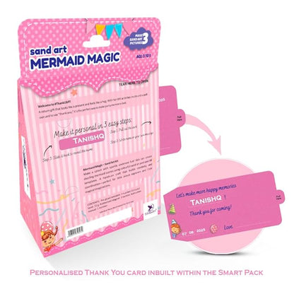Toykraft Mermaid-themed Return Gifts for Kids Birthday Party Bulk, Mermaid Magic Sand Art DIY Kit for Kids Aged 3 to 5 Year, Make 3 Sand Pictures