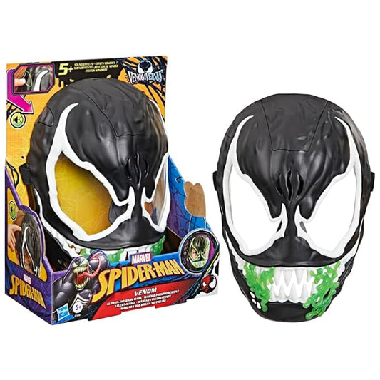 Marvel Spider-Man VenomVersus Venom Glow-in-The-Dark Mask for Role Play, Super Hero Toys for Kids, Ages 5+