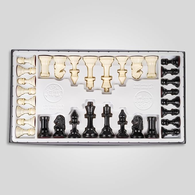 Ratna's Legend Magnetic Chess Jumbo Size Foldable Magnetic Chess Board Set with Magnetic Pieces Having Storage Case for Each Piece, Board Games for Kids and Adults (16.5x16.5 Inches)