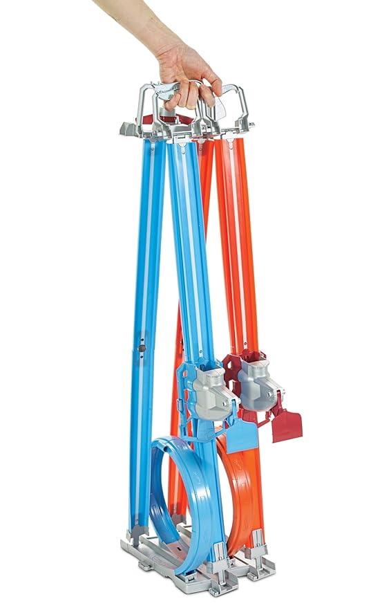 Hot Wheels Stunt Tracks - Double Loop Dash Track Set | 2 Loops, 2 Cars, Head-to-Head Racing | 5+ Years - GFH85