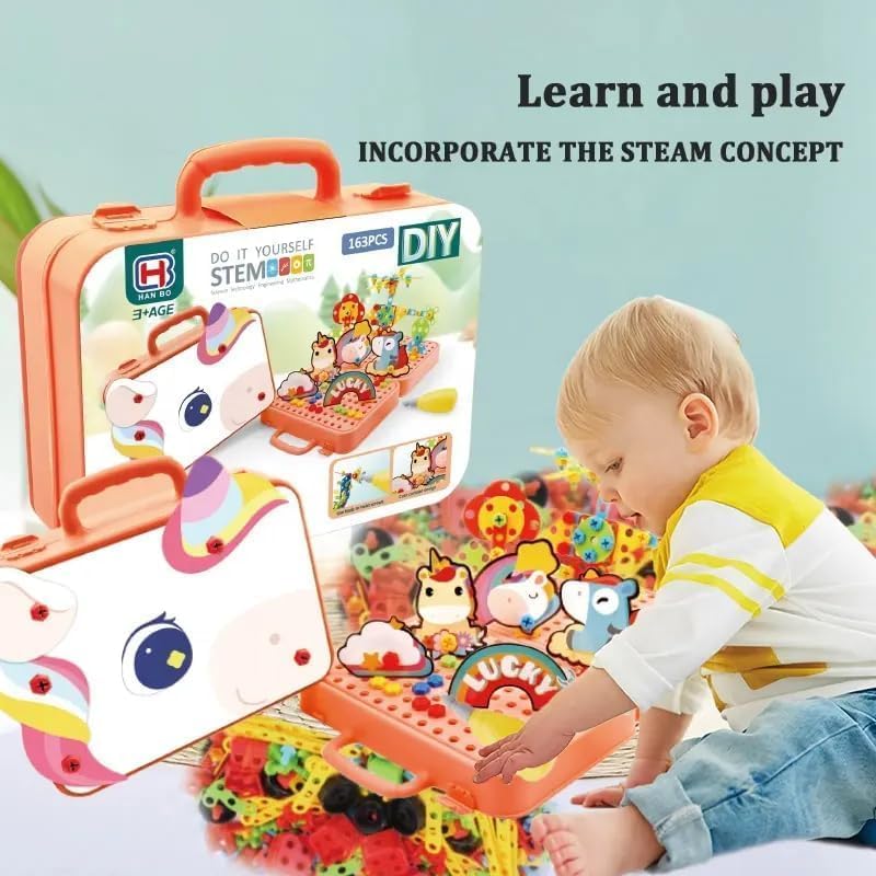 DIY Creative Puzzle Box, 232 Pieces Building Blocks Set, Educational Toy for Ages 3+